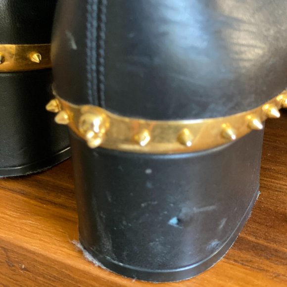 Black Spiked Alexander McQueen Ankle Boots - Picture 6 of 9